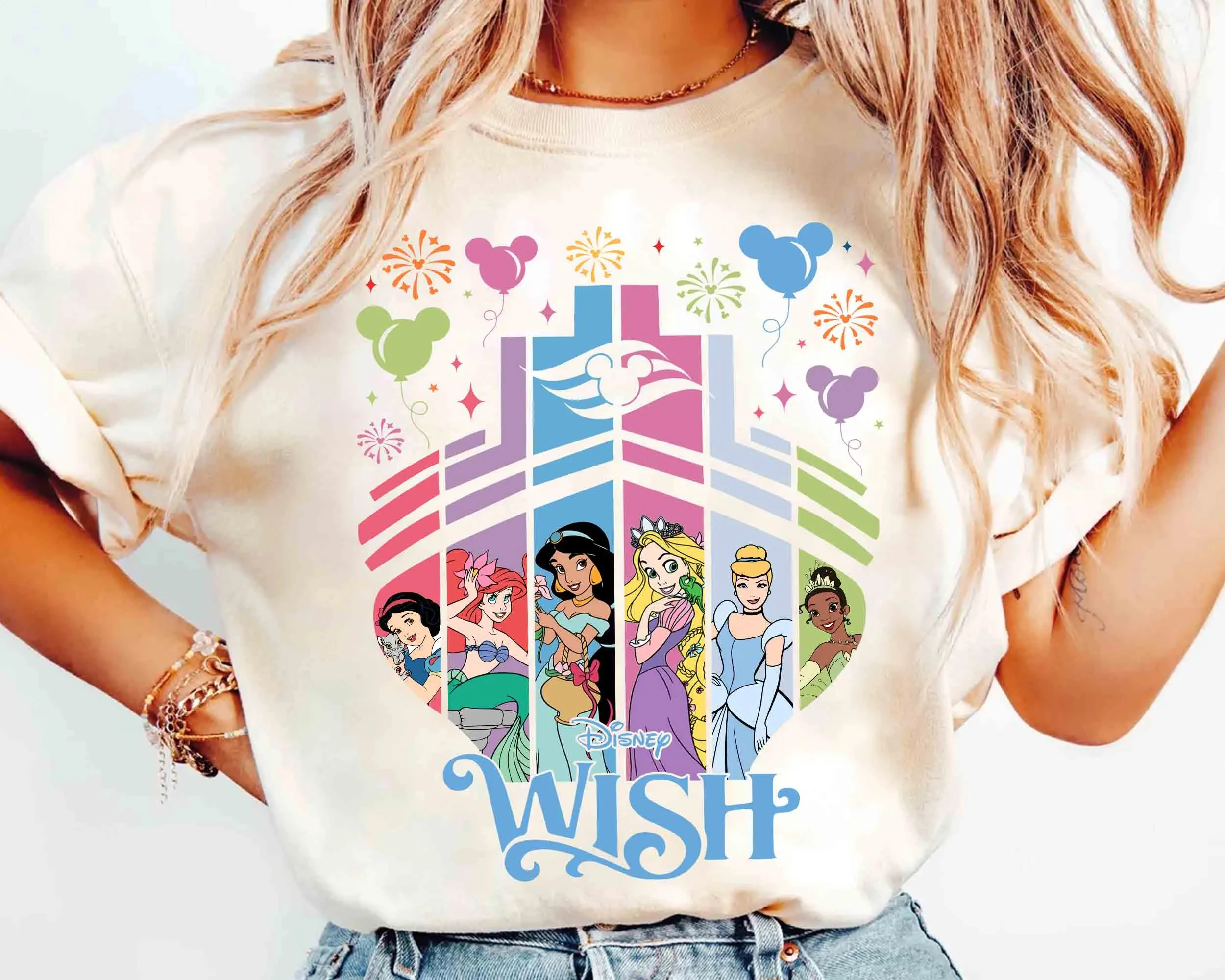 T-shirt Disney Princess Cruise Trip, maglietta Disney Wish Wonder Fantasy Magic Wish, maglietta Disney Family Cruise Trip 2026