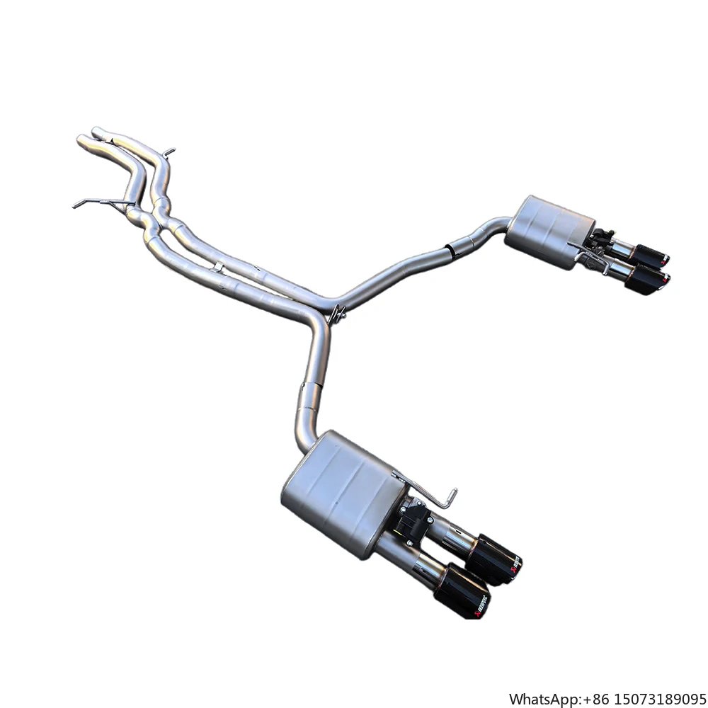 

Высокопроизводительная спортивная выхлопная система с клапаном для S4/S5 B8 3.0T 2013-2019, из нержавеющей стали, с глушителем