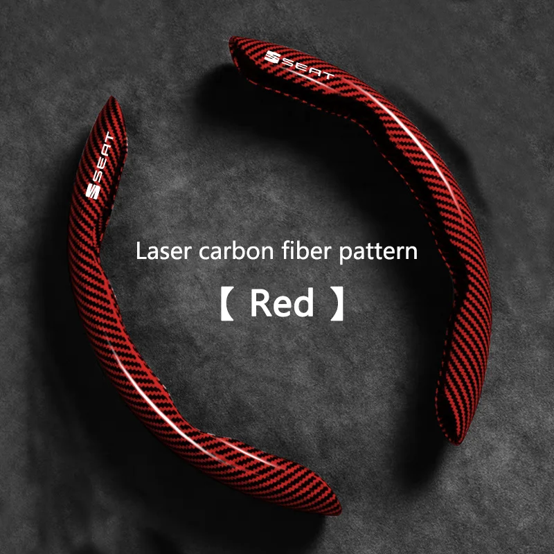 Carbon fiber Car Steering Wheel Cover For SEAT Toledo Leon Exeo Mk3 Mk2 5f Ateca Altea Bolero Salsa Anti-slip Protect Accessory