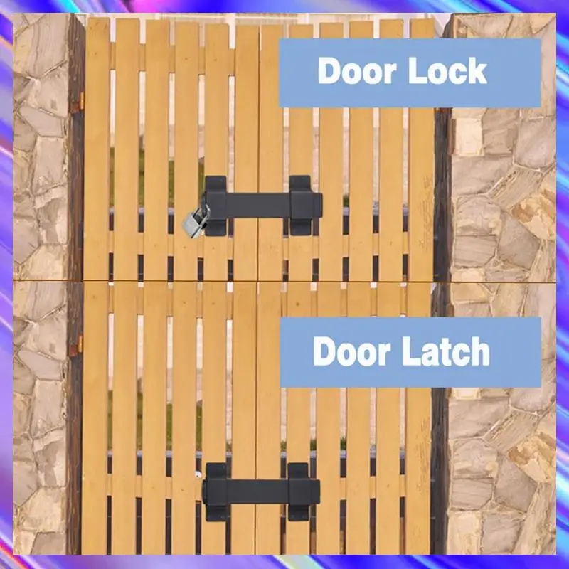 

M09K Slide Gate Latch,Heavy Duty Latch Lock With Padlock Hole, Suitable For Wooden Fences,Barn Door Lock,Outdoor Latch