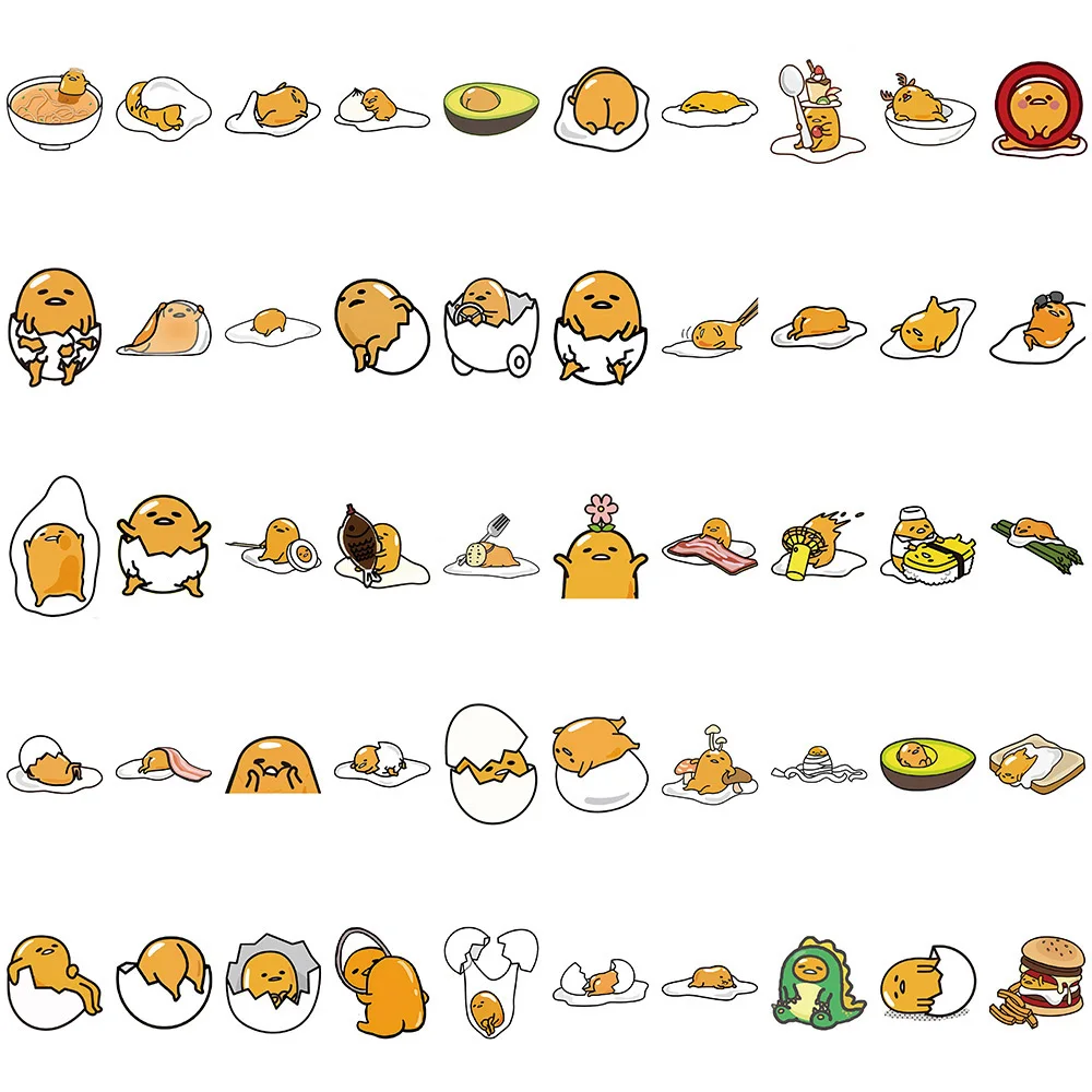 10/30/50/100PCS Funny Gudetama Stickers Kids DIY Classic Toy Decoration Phone Luggage Fridge Helmet Skateboard Graffiti Decals