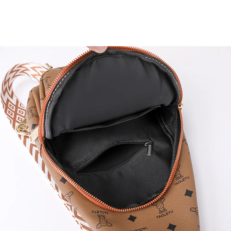 Women Bag Vintage Casual Shoulder Bag PU Leather Chest Bag for Outdoor Shopping Leisure Crossbody Sling Pack New Trend Messenger