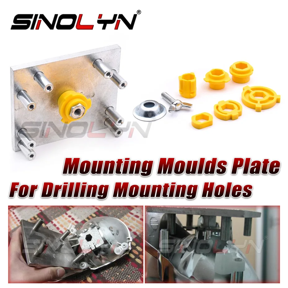 Headlight Retrofit Tool H1/H4/H7/H11/D2S D4S/HB3 9005/HB4 9006 Mounting Moulds Plate for Koito Q5/Hella G5 3R Projector Lens DIY