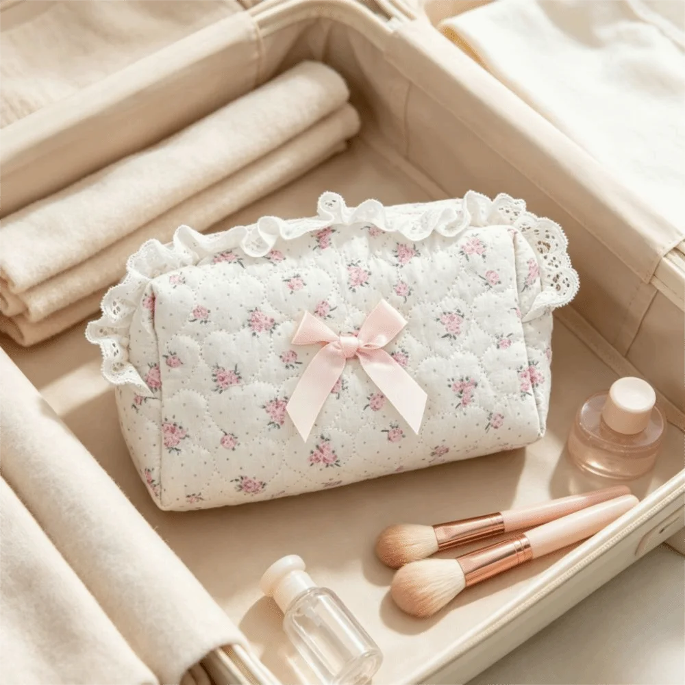 bolsa-de-maquiagem-floral-com-laco-necessaire-rosa-pequena-com-ziper-para-mulheres