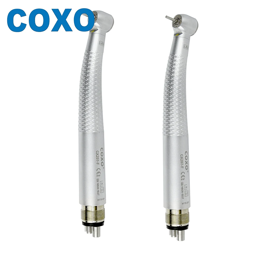 COXO Dental High-Speed Handpiece Air Turbine Tooth Cleaning Machine 3 Way Spray CX207-F 45° Dentist Instrument 100% original