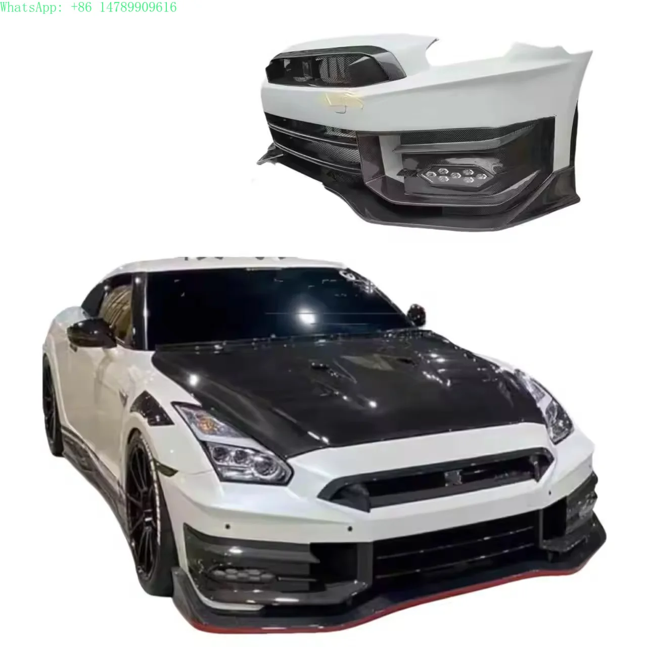 

2024 New High Quality Top-seret Style Body Kit for R35 Front Bumper & Lip Upgrade with LED Lamp and Easy Installation