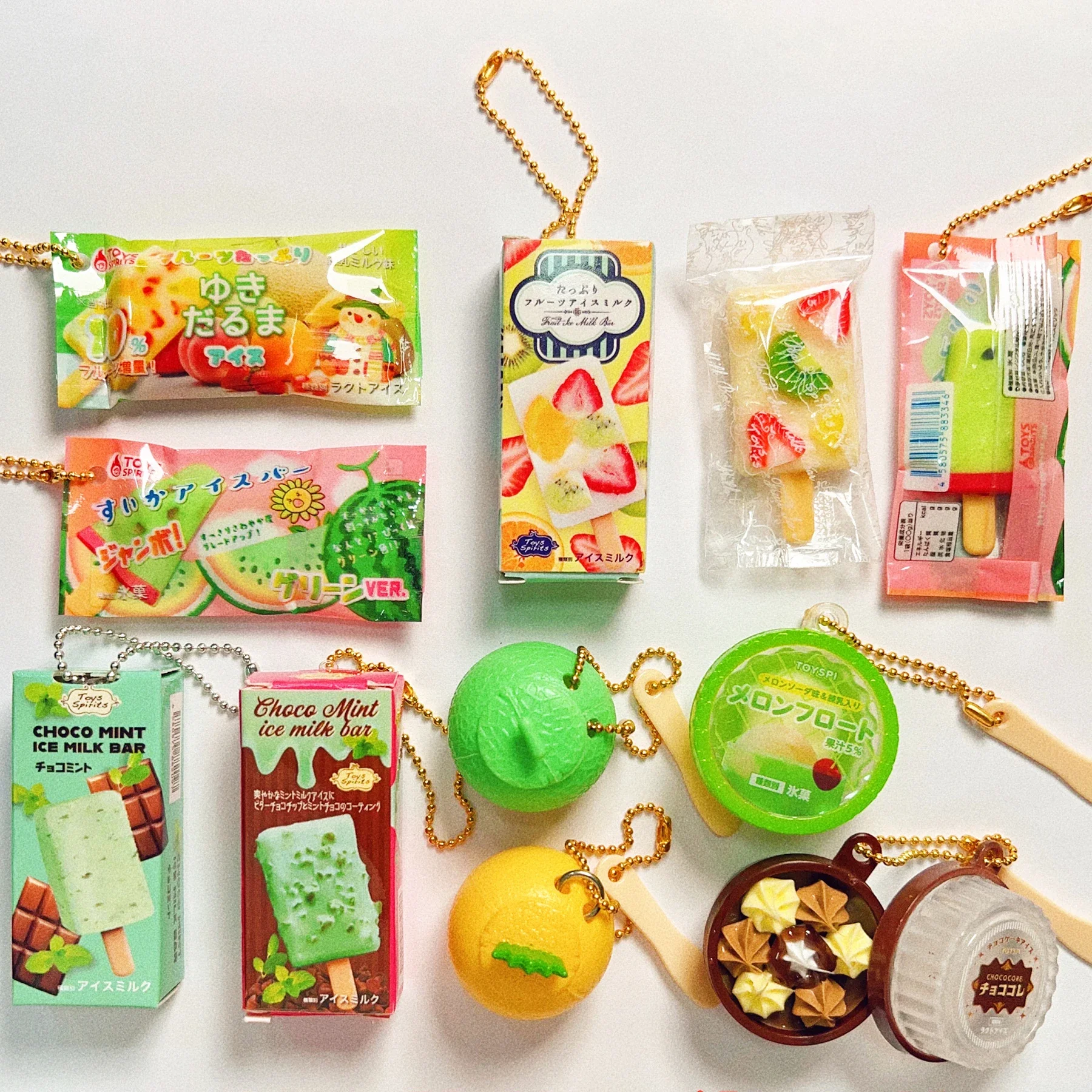 Capsule Toy Food Toy Ice Cream Popsicle Simulation Food Miniature Mini Keychain Bag Accessories Gift Toy