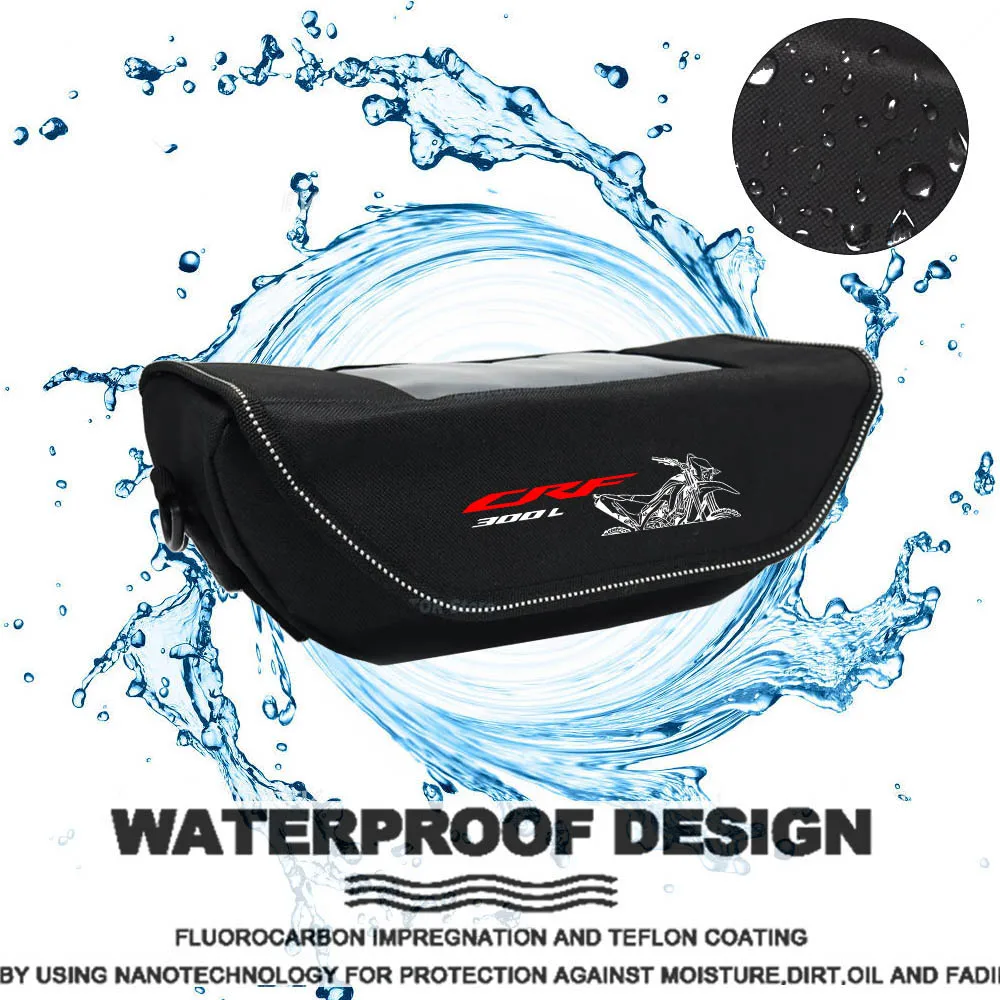 For Honda CRF300L CRF 300L CRF 300 L  Motorcycle accessory  Waterproof And Dustproof Handlebar Storage Bag  navigation bag