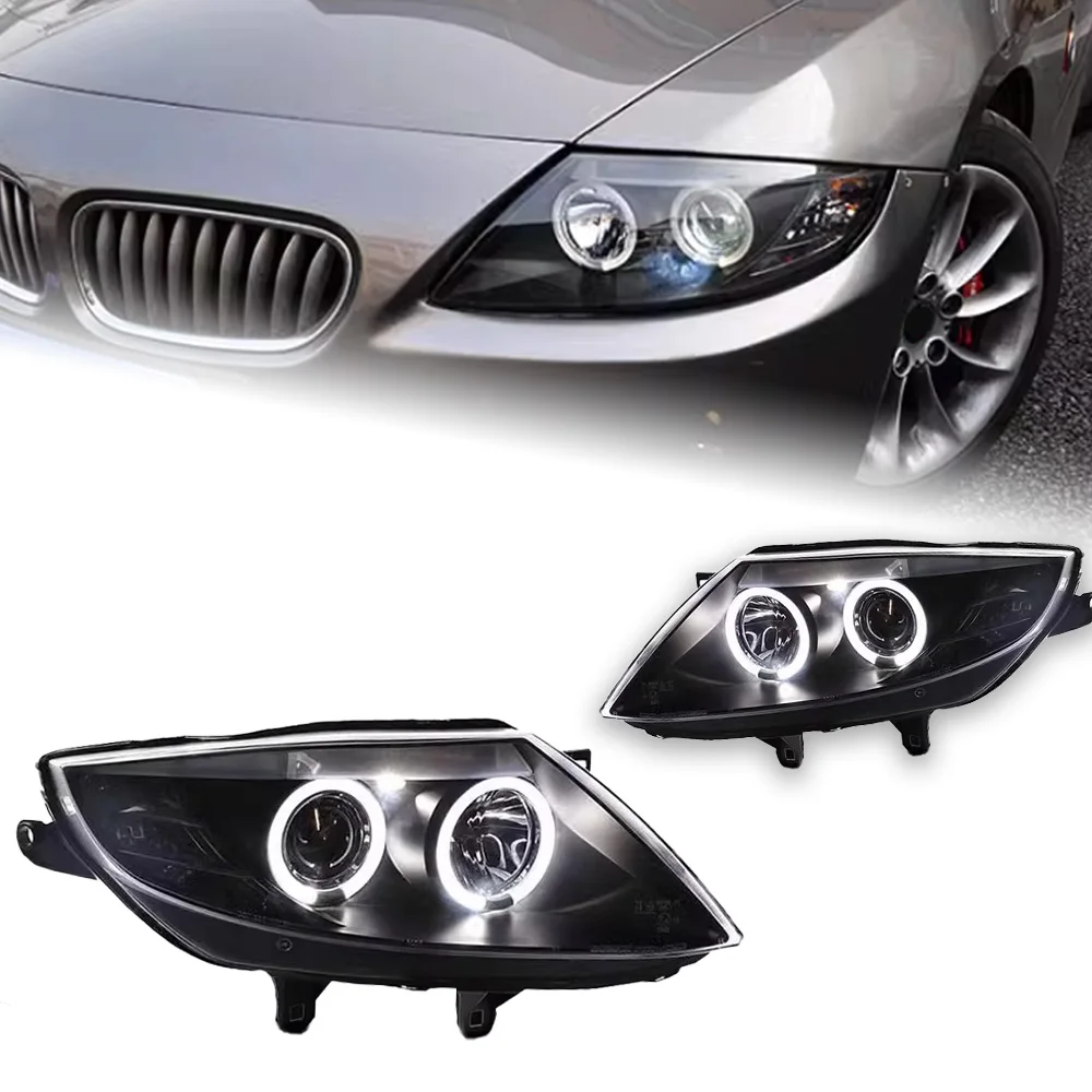 

AKD Car Styling for BMW Z4 Headlights 2003-2008 E85 LED Headlight DRL Hid Head Lamp Angel Eye Bi Xenon Beam Accessories