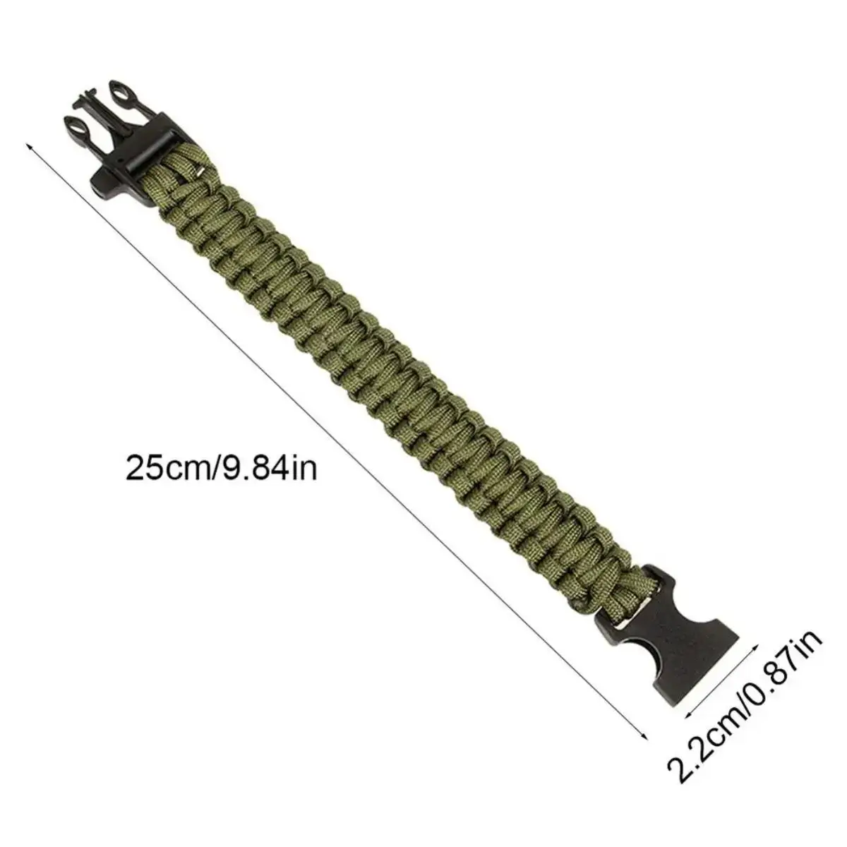 1 Outdoor Emergency Lifesaving Hand Rope Seven Core Umbrella Rope High Score Whistle Bracelet Wristband Survival Bracelet Hand W