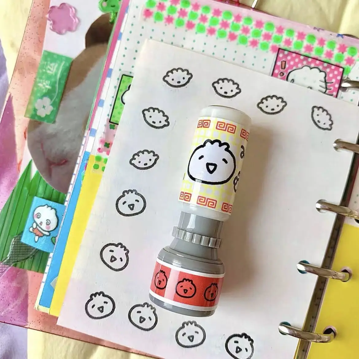 Kleines Tier-Lamm Mini Fotosensitives Siegel Kreative Niedliche Tägliche Stimmungsanzeige für Notizbuch DIY-Dekoration – Detail 8
