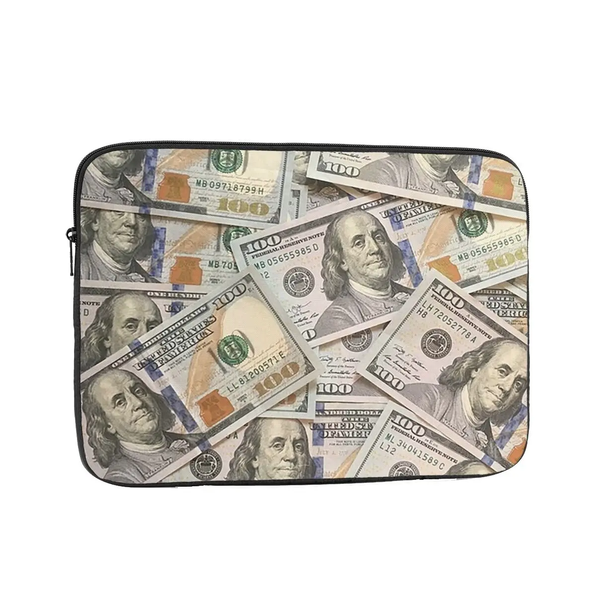 

New Hundred Dollar Bills Money Attraction Laptop Sleeve Cover Bag 10 12 13 15 17 Inch Notebook Bag Sleeve Tablet Shockproof Case