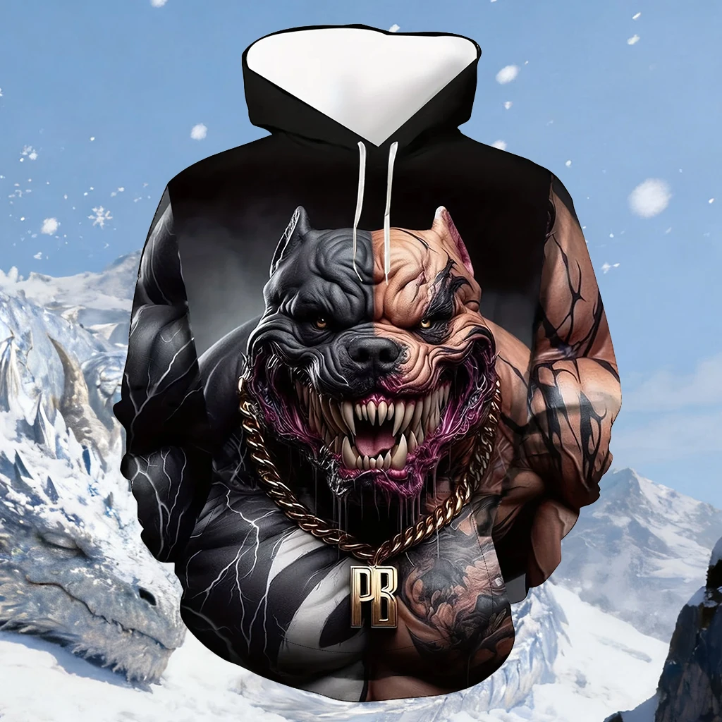 

Autumn/winter Personalized 3D Printed Long Sleeved Hooded Sweatshirt Sport Leisure Pullover Halloween Gift Street Hip-hop Jacket