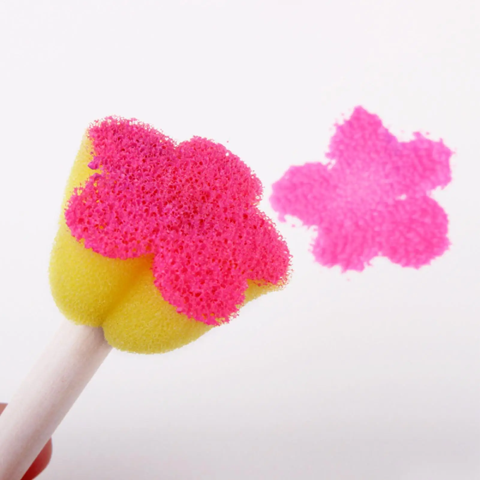 5PCS Reusable Kids Paint Sponges Easy-Grip Toddler Painting Tools for Arts & Crafts, Washable & Creates Fun Textures, Preschool