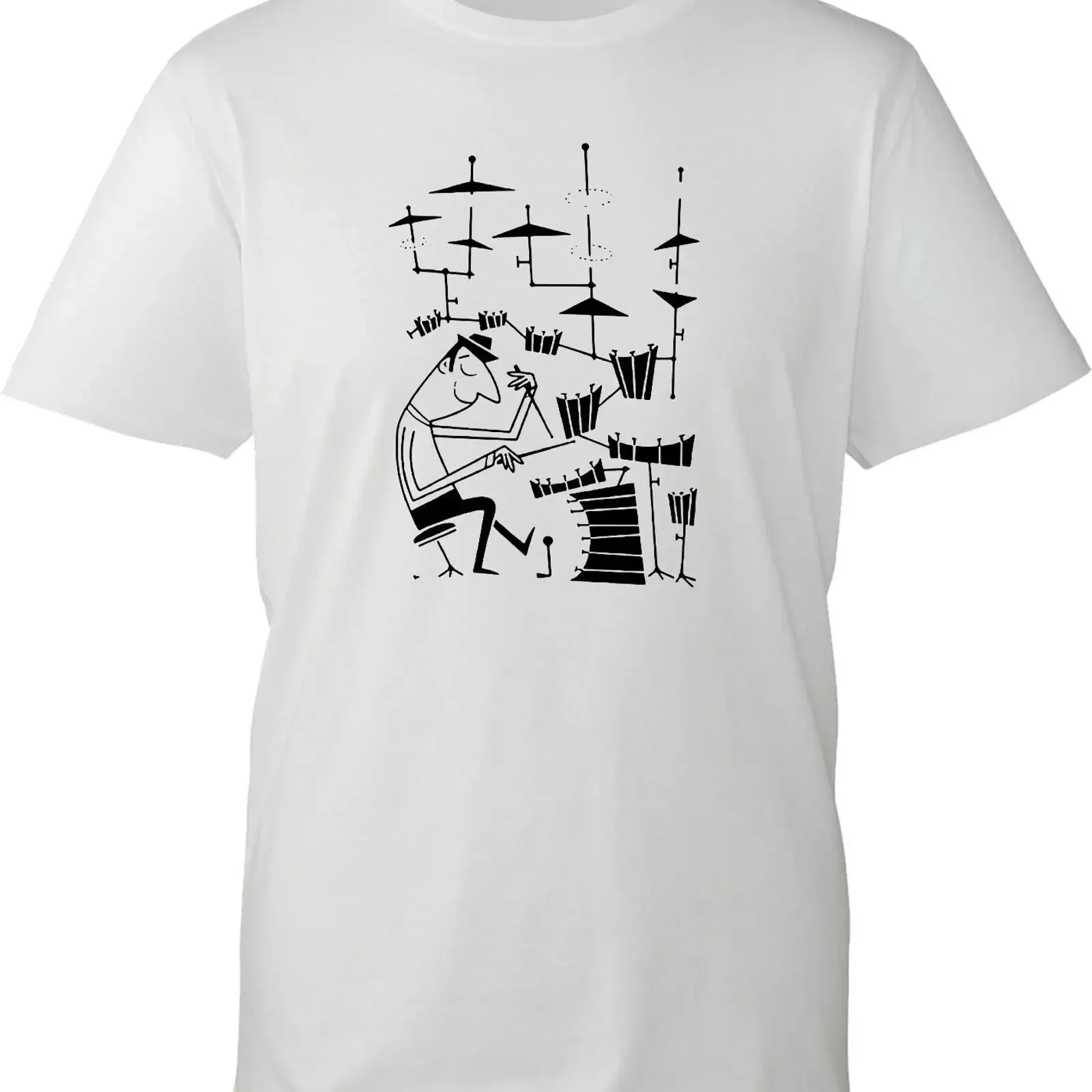 Classic Jazz Rock T Shirt Play That Beat Music Drummer Drums Men's Top vintage Washed Stylish Comfortable designer clothes