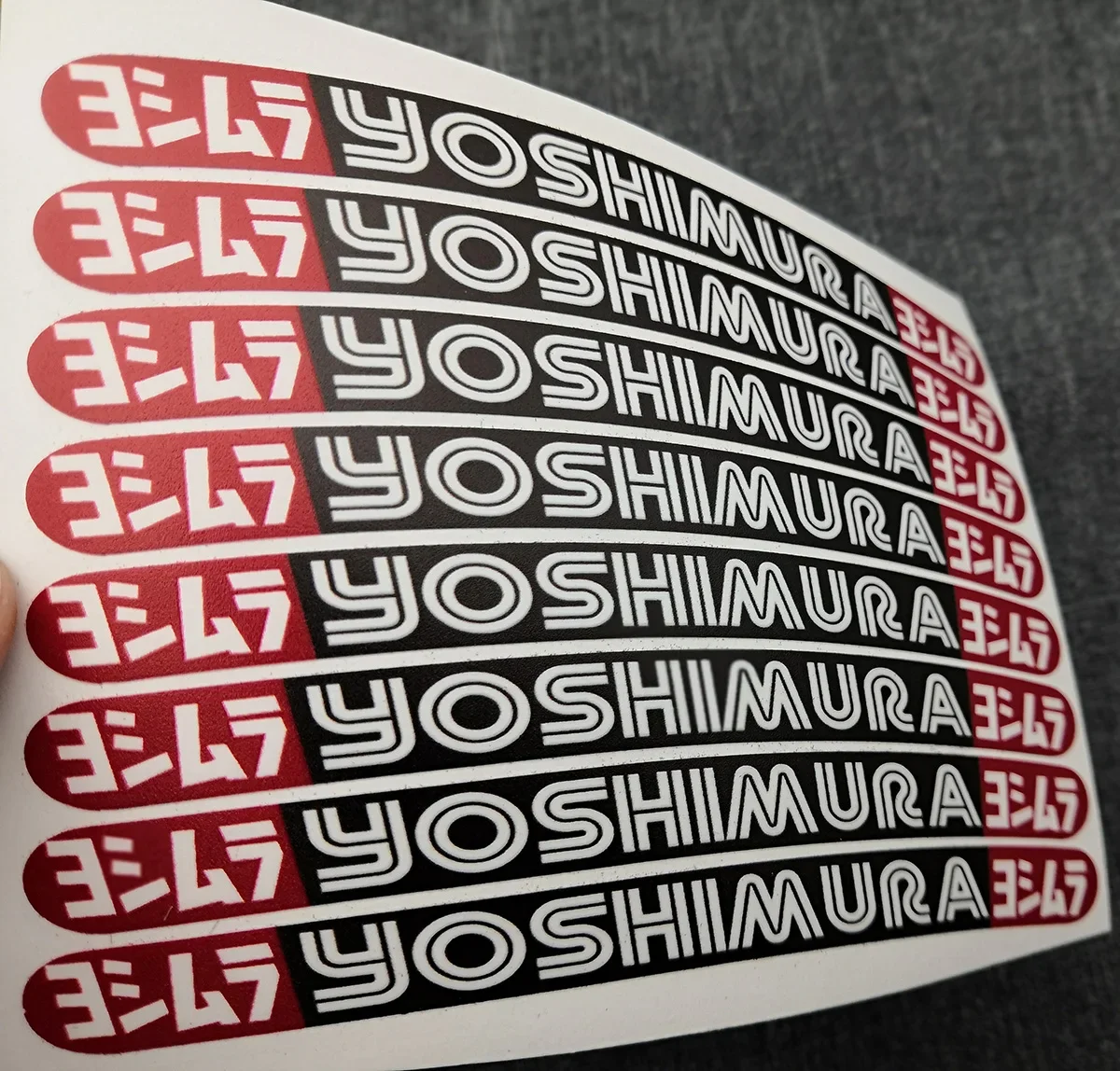 8Pc Yoshimura Motorcycle Wheel Decals Vinyl Rim Stickers Laminated for 16 17 18 21 Inch Wheel for Honda Suzuki Vespa Kawasaki