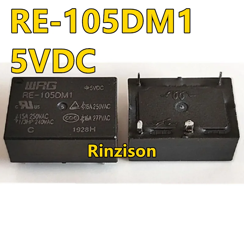 อะไหล่รีเลย์กาต้มน้ำไฟฟ้าไฟฟ้าอุณหภูมิคงที่รีเลย์5VDC RE-105DM1 WRG 1ชิ้น