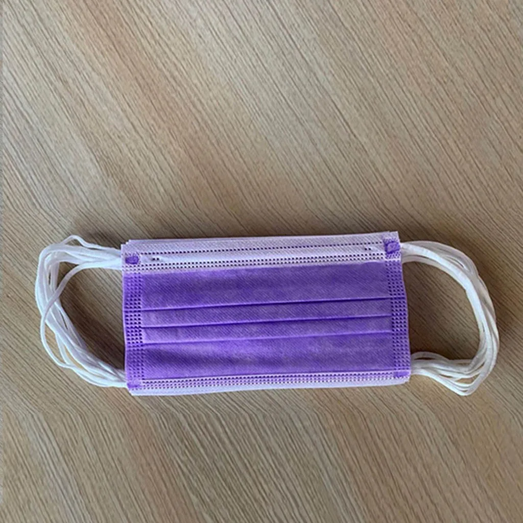 50 Stück Damen Herren Feste Einweg-Gesichtsmaske 3-lagig mit Ohrschlaufen Anti-PM2.5 Maske – Detail 7