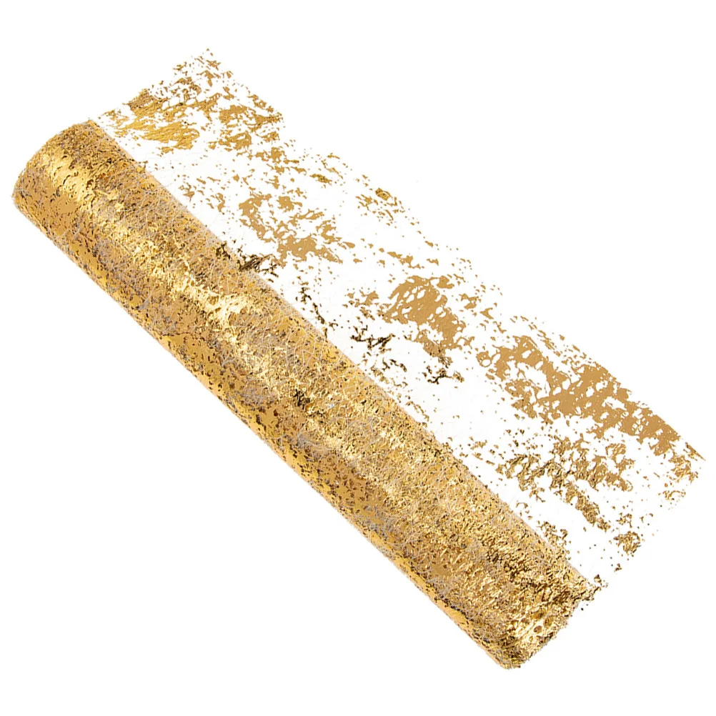 

Gold Table Runner French Style Tulle Gauze Tablecloth Party Holiday Wedding Decor Elegant Dining Table Centerpiece