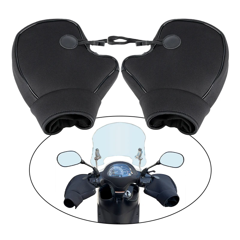 

Motorcycle Scooter Handlebar Glove Protector Winter Plush Waterproof Windproof Electric Bike Moto Glove Modified Accessories