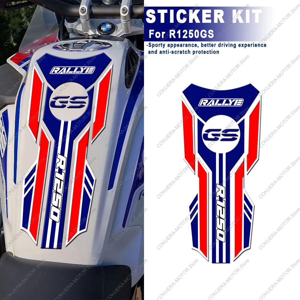 For R1250GS R1250 GS Rallye Motorcycle Accessories 3D Epoxy Resin Sticker Kit Anti Scratch Decal Tank Pad Sticker