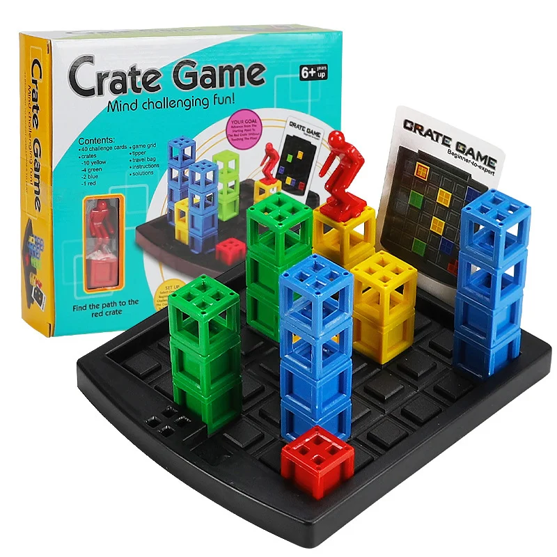 

Multi-Level Play Crate Game Jumping Box Chess Board Game Logic Thinking Trainning Fine Motor Skills Educational Toys for Kids