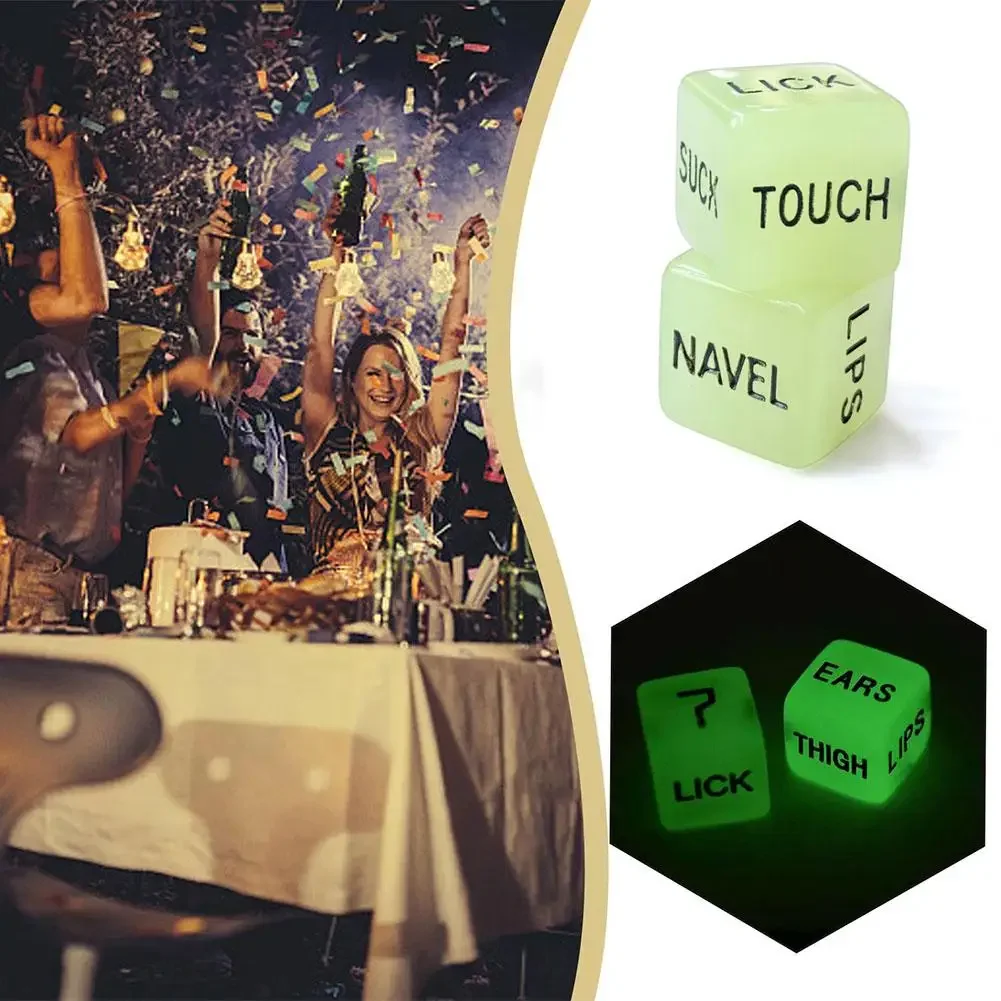 Popular Funny Luminous Love Dice Toys Party Supplies Game Aids for Adult Lovers Child Birthday Party Favors Gift 1/5 Set Event