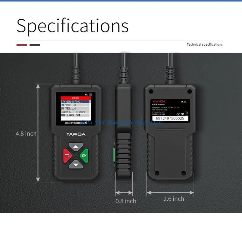 P9FD ماسح ضوئي تشخيصي للسيارة، قارئ رمز خطأ محرك السيارة، أداة فحص السيارة