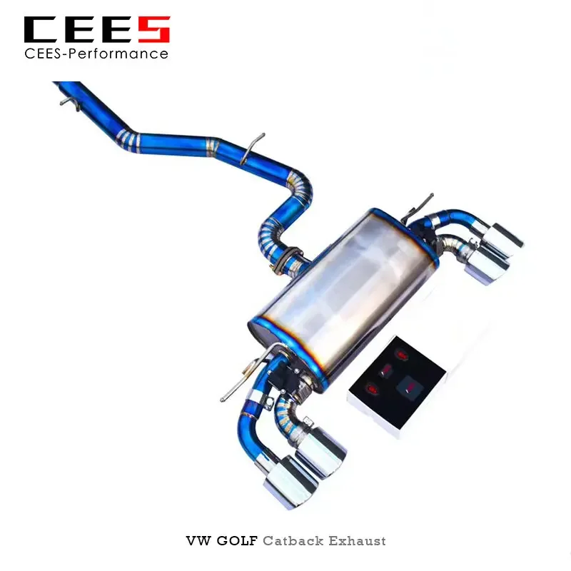 CEES Catback For VW GOLF MK7 7R/7.5R 2.0T 2012-2019 Racing Car Performance Valve Muffler  Exhaust Pipe