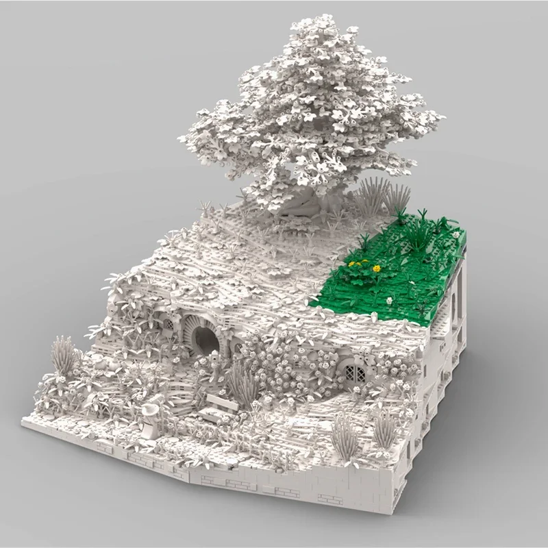 

345 деталей MOC Bag End Modul 8 "Meadow Guest Room" The Lord Building Blocks: Волшебное дополнение к рождественскому конструктору, подарок для любителей строительства