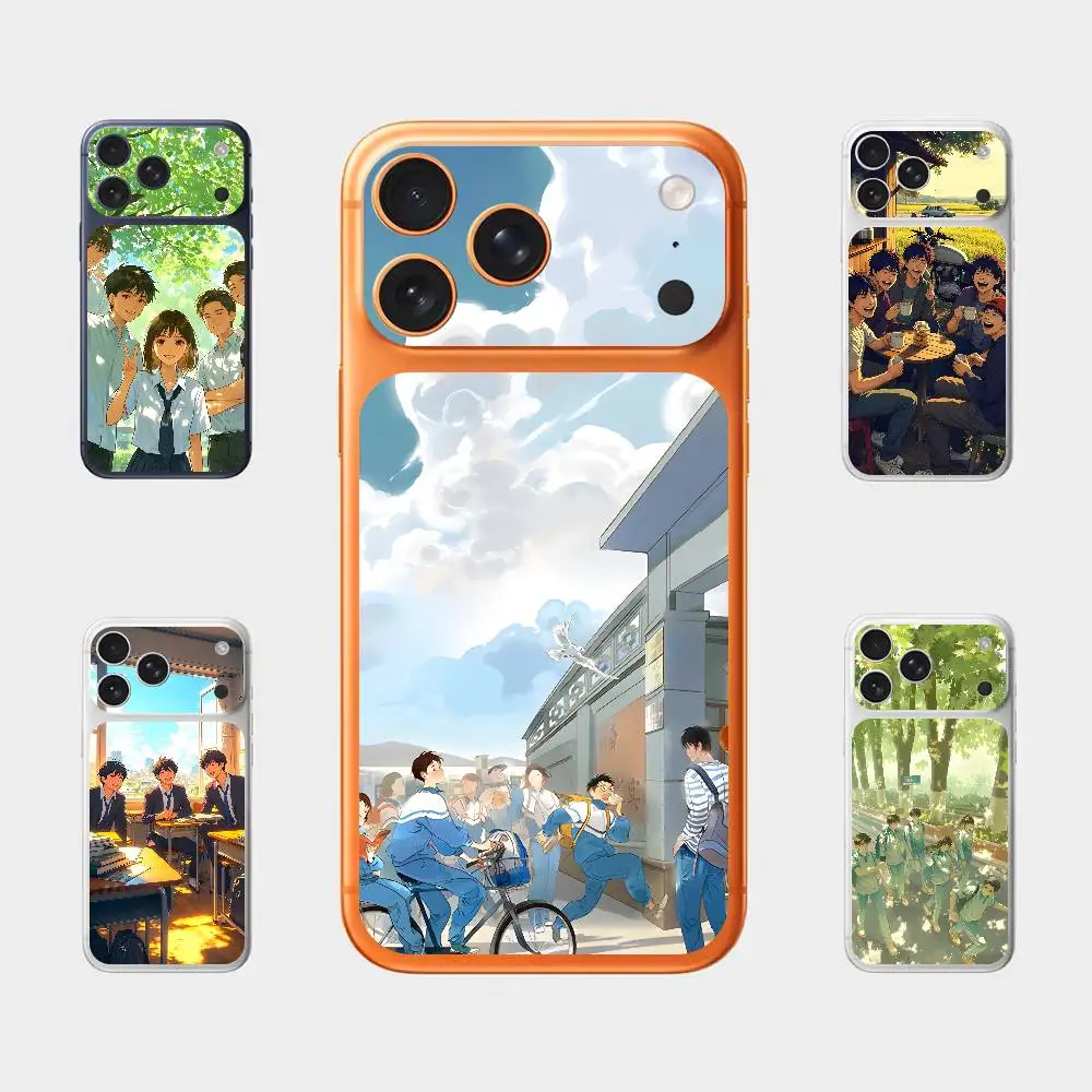 

Campus Friendship Plain Decal Skin For IPhone17 Pro ProMax Back Film Cover Wrap Anti-scratch Durable Sticker