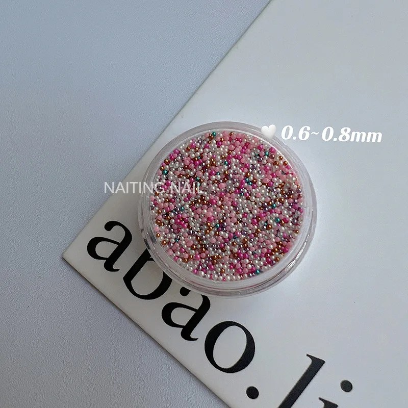 Akcesoria do zdobienia paznokci w stylu koreańskim z kolorowym kawiorowym wzorem, dekoracje do paznokci.