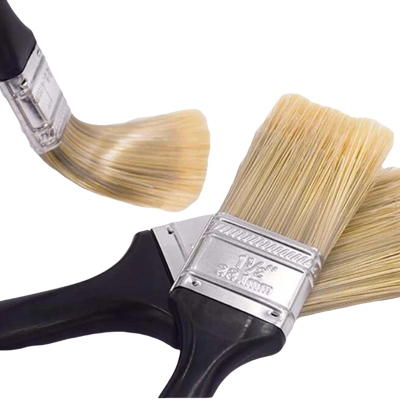 فرش طلاء مسطحة بمقبض بلاستيكي لطلاء ذاتي الصنع ، أدوات احترافية ، 2 بوصة ، 10 بوصة معالجة