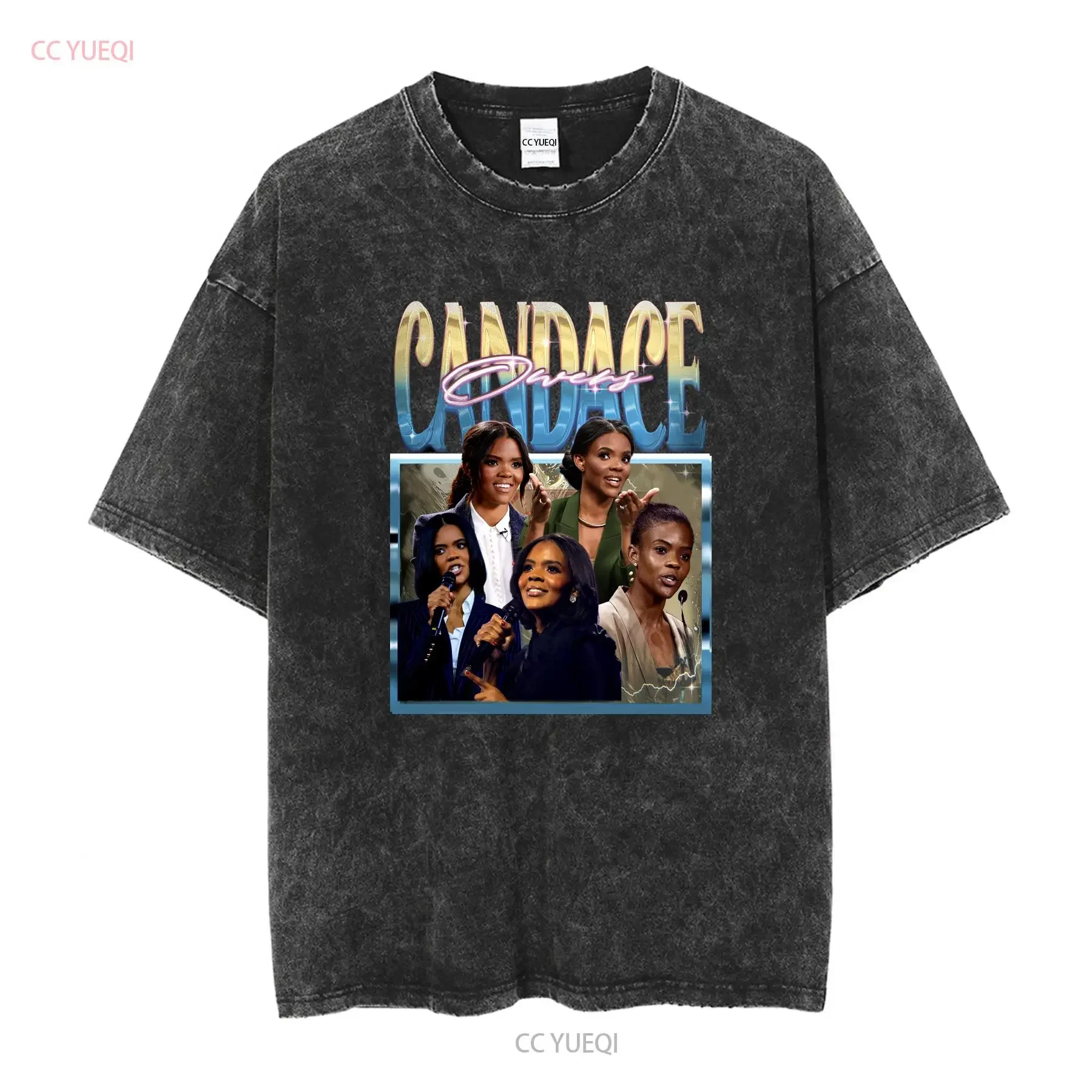 CANDACE OWENS T shirt Vintage Retro C vintage Washed Soft Unisex Versatile Casual Stretched homme fashion Top For Everyday Wear - Image 2