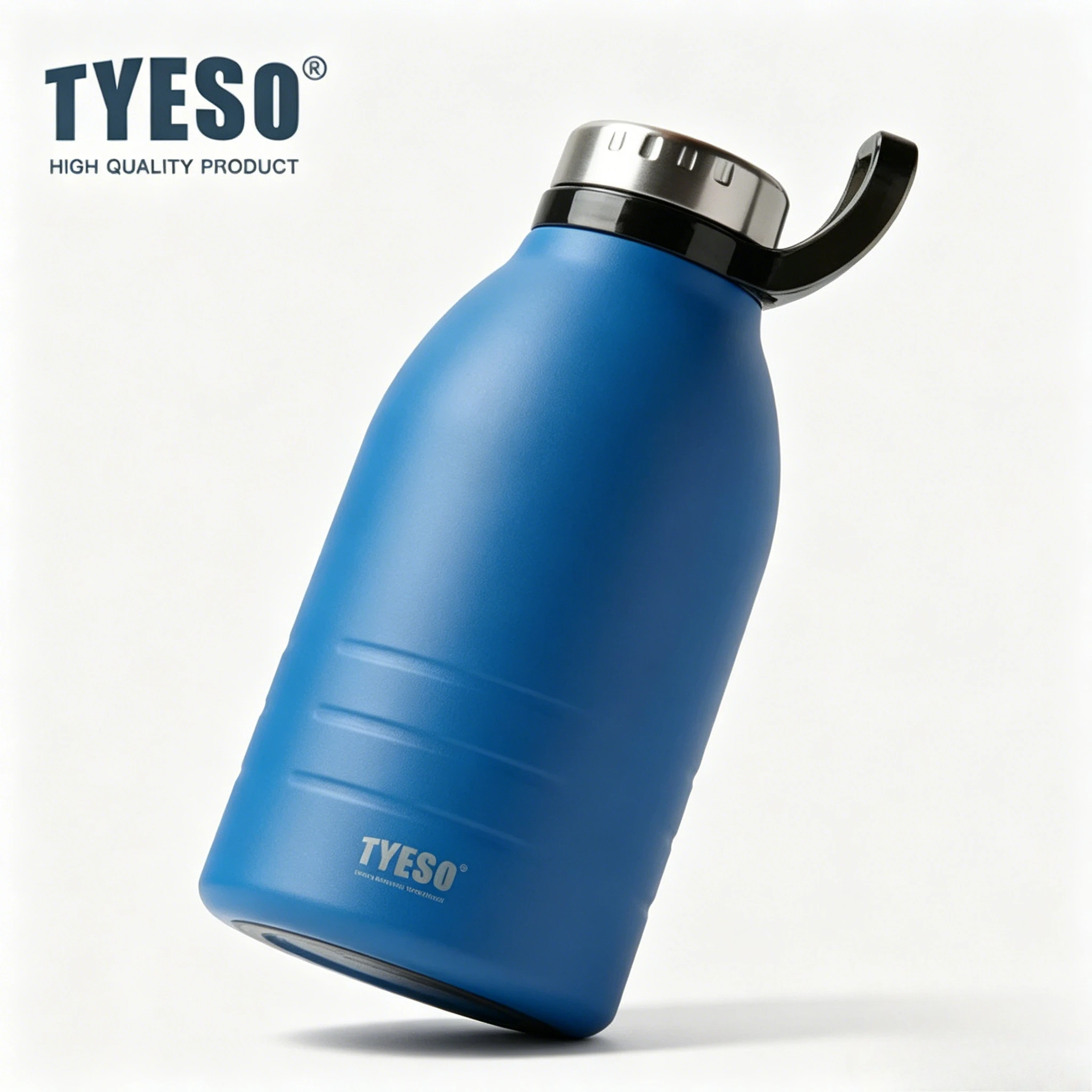 Termo Aislado Tyeso de 1500 ml, Botella de Agua Deportiva de Gran Capacidad para Exteriores con Hebilla Portátil, Ideal para Senderismo y Viajes