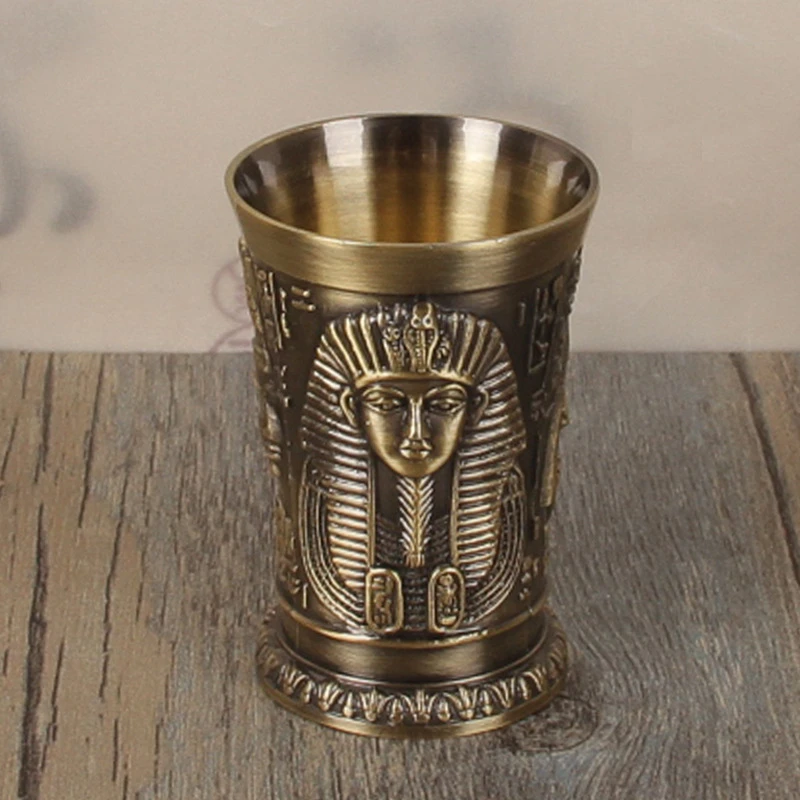 

40ml Metal Alloy Creative Ancient Egypt Shot Glass Bar Drinkware Accessories
