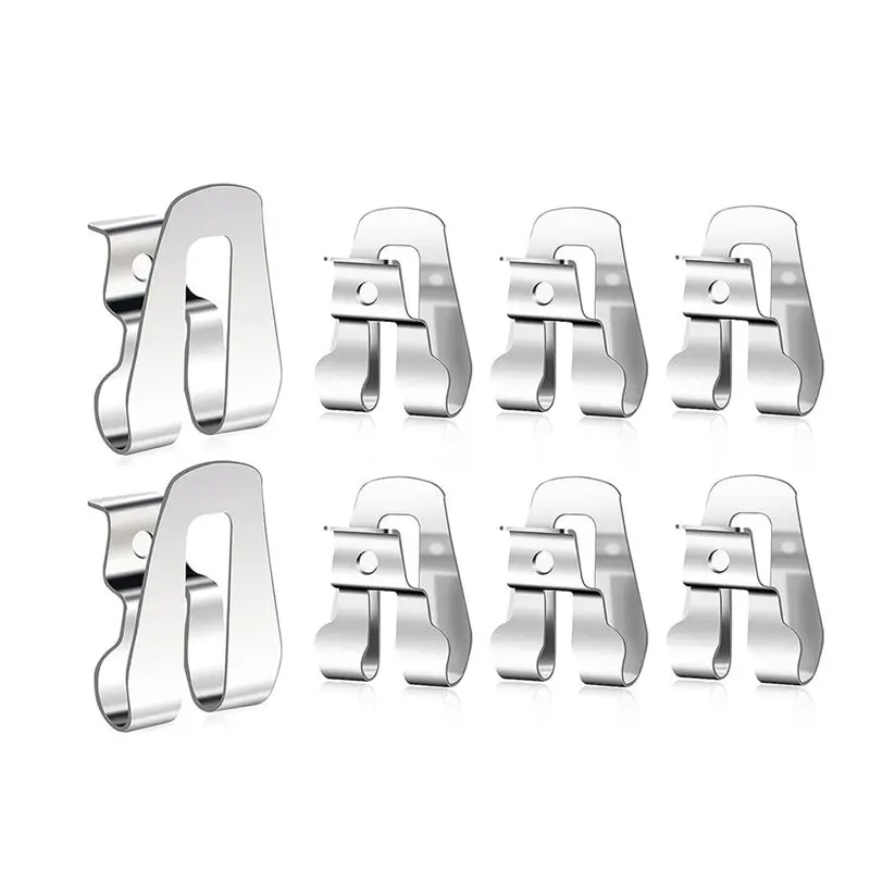 ABFI 8 PCS Belt Clip For Ryobi Silver Stainless Steel For Ryobi And Ridgid 18 Volt Tools 633586002, For Ryobi