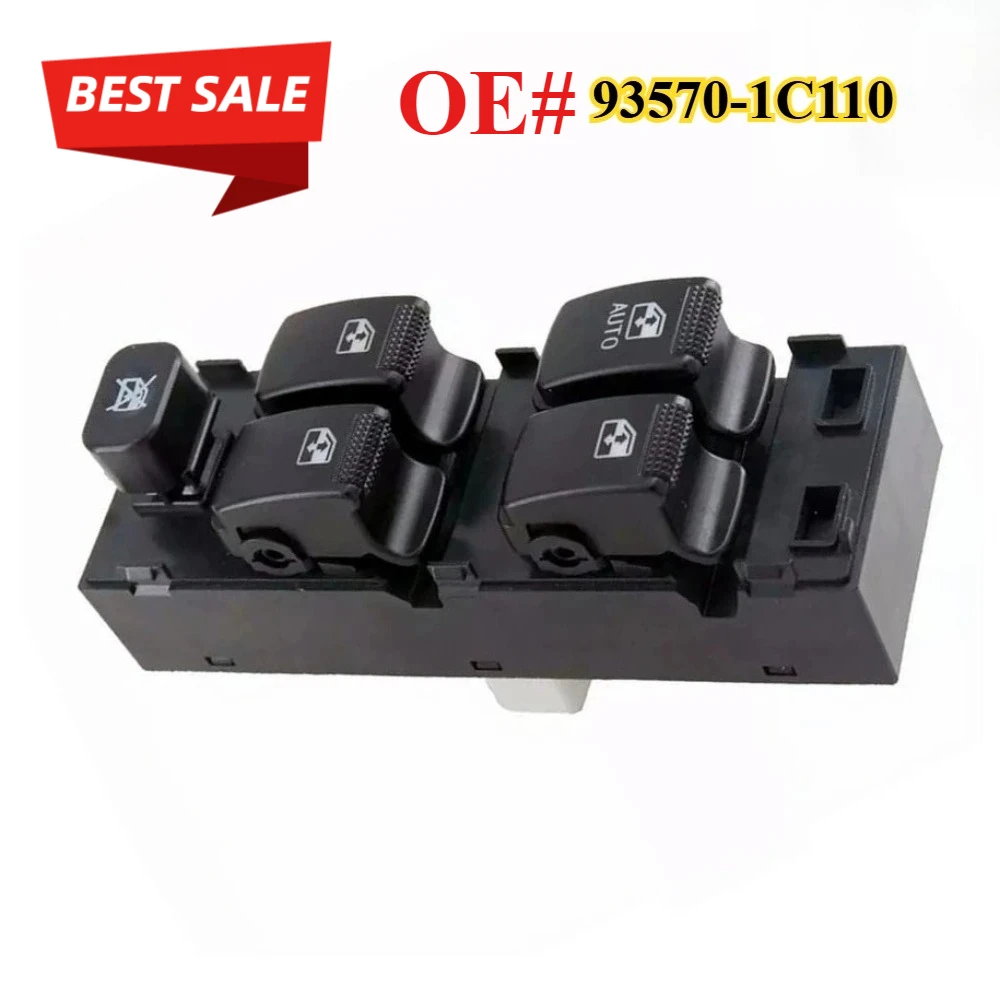 93570-1C110 935701C110 Front Left Master Power Window Switch For Hyundai Getz 2003-2010 Matrix 2006-2011 Kia Carens 2002-2005