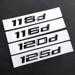 3D ABS siyah araba arka bagaj mektuplar Logo amblem Sticker BMW 116d 118d 120d 125d 130d 135d 140d F20 E81 E82 E87 aksesuarları