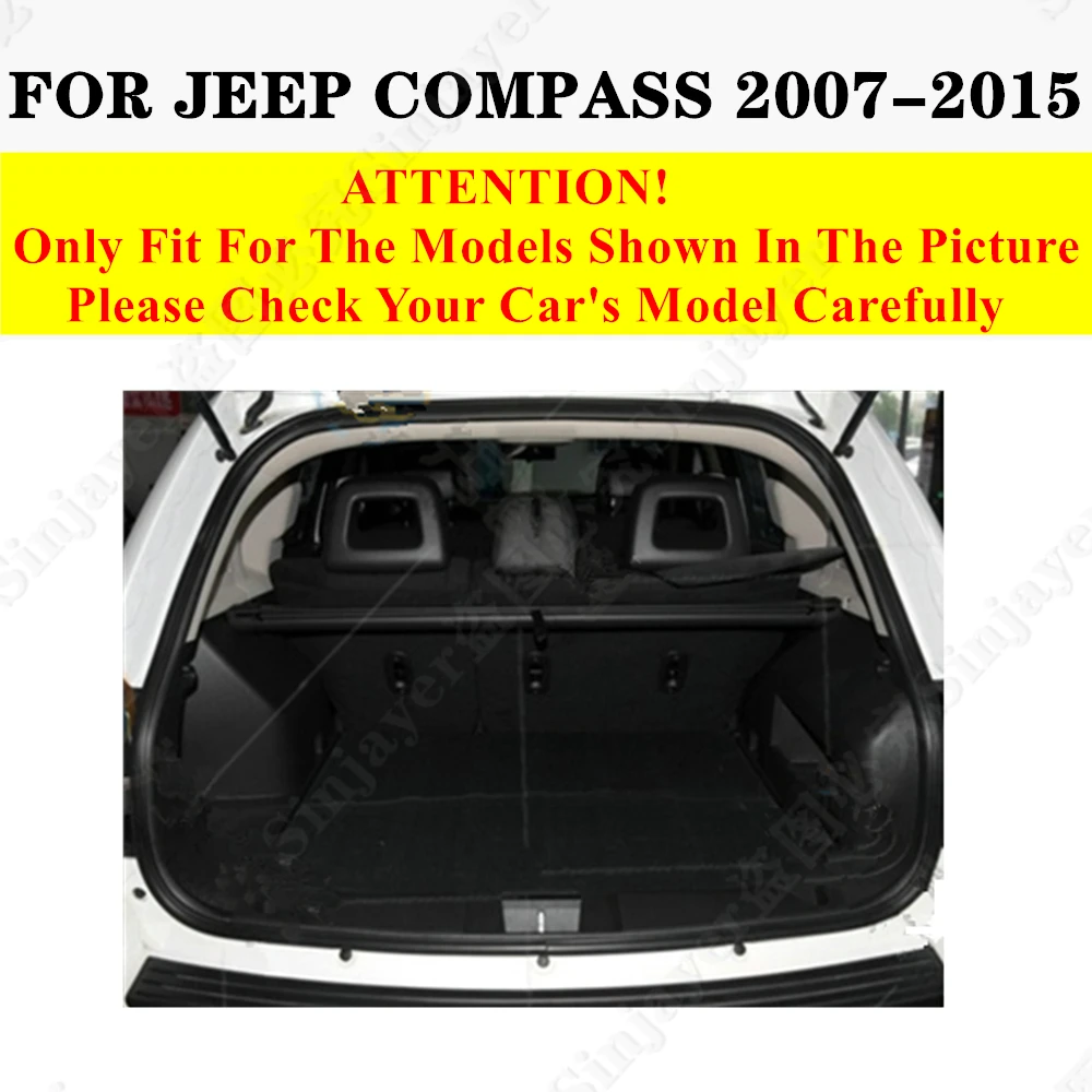 High Side Car trunk mat for JEEP Compass 2015 2014 2013 2012-2007 XPE Rear Cargo Protect Cover Liner Tail Boot Tray luggage Pad