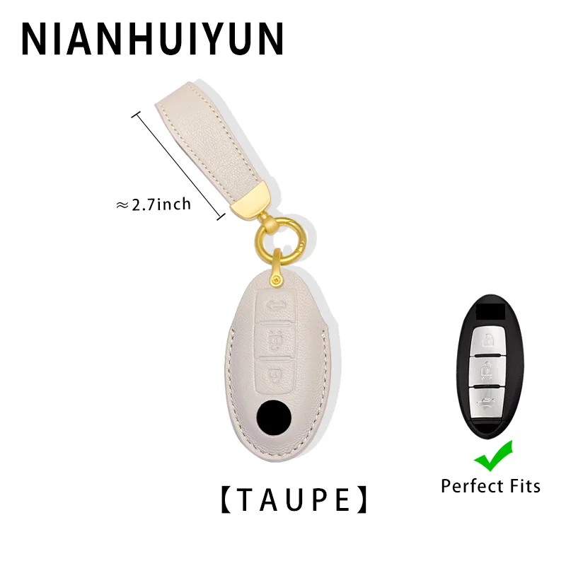 

Leather Car Remote Key Cover For Infiniti QX80 EX25 Q50L FX37 G37 QX70 3Bottons Auto Key Protection Accessories