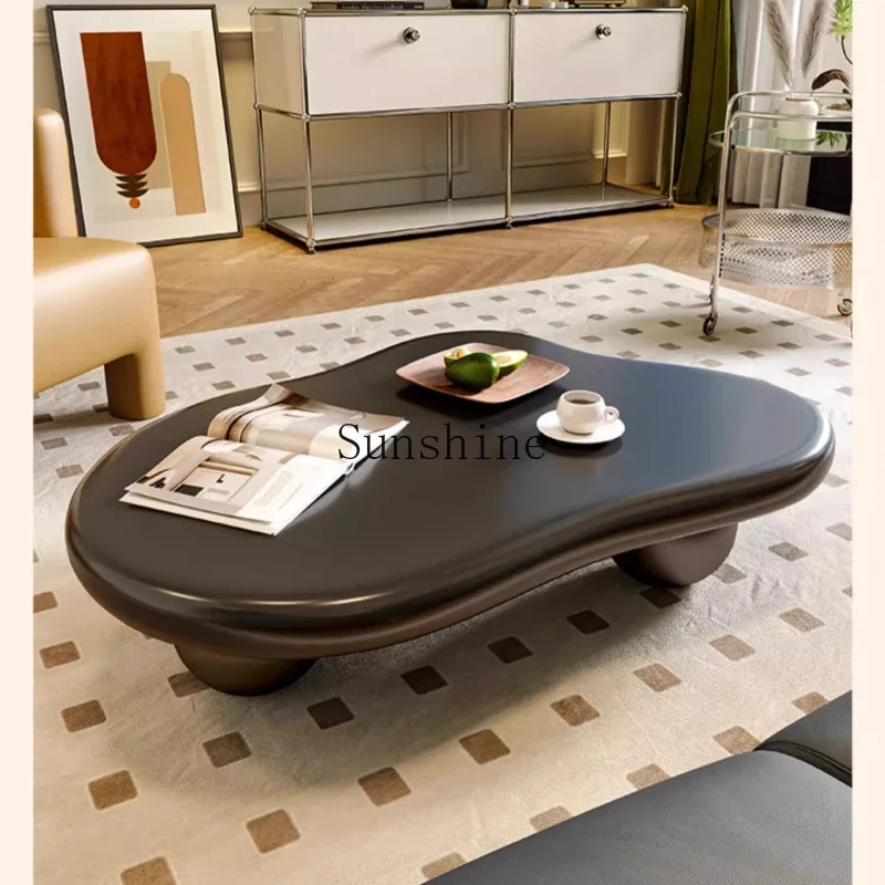 

Black irregular shaped cloud coffee table living room home