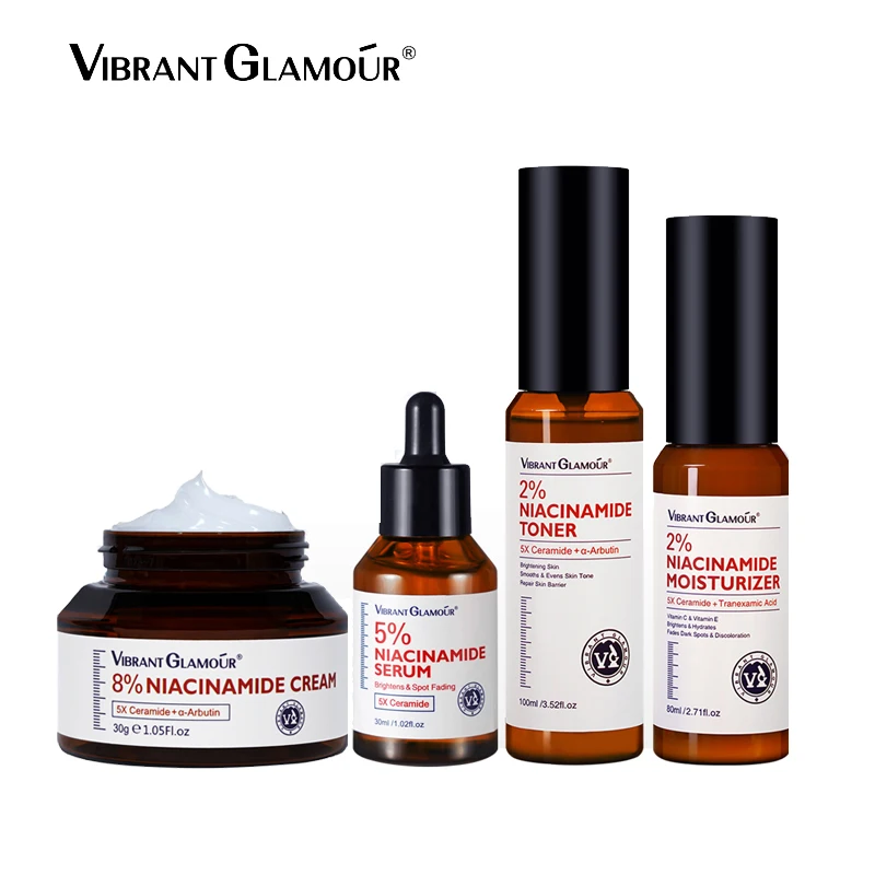 VIBRANT GLAMOUR Brightening Skin Tone Whitening Freckle Improve Skin Barrier Antioxidant Skin Care Set