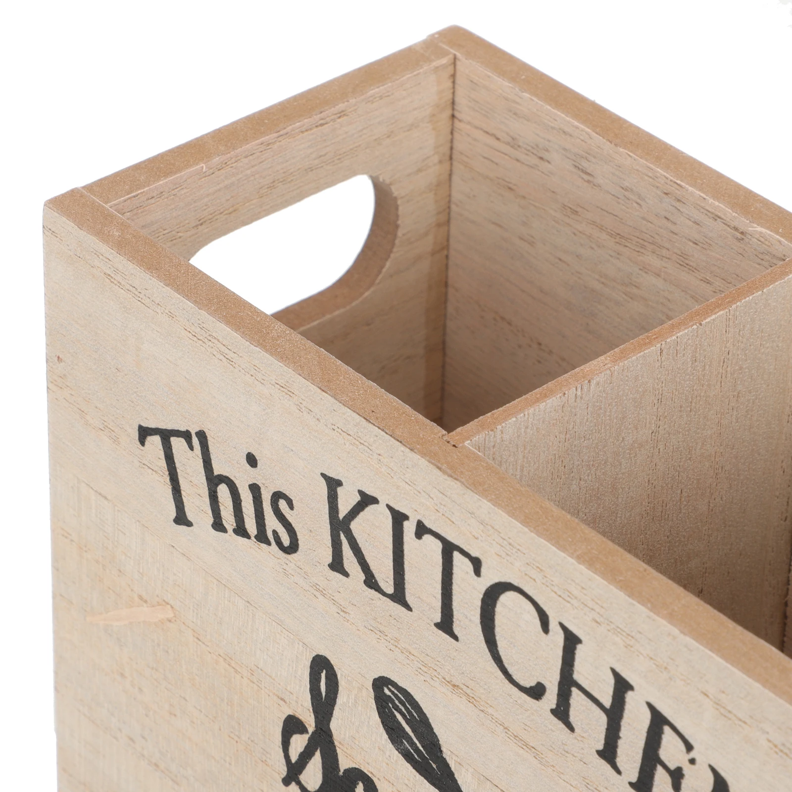 

Delicate Wooden Cutlery Box Multi-Functional Organizer Storage Holder Creative Compartment Design Easy Clean Safe