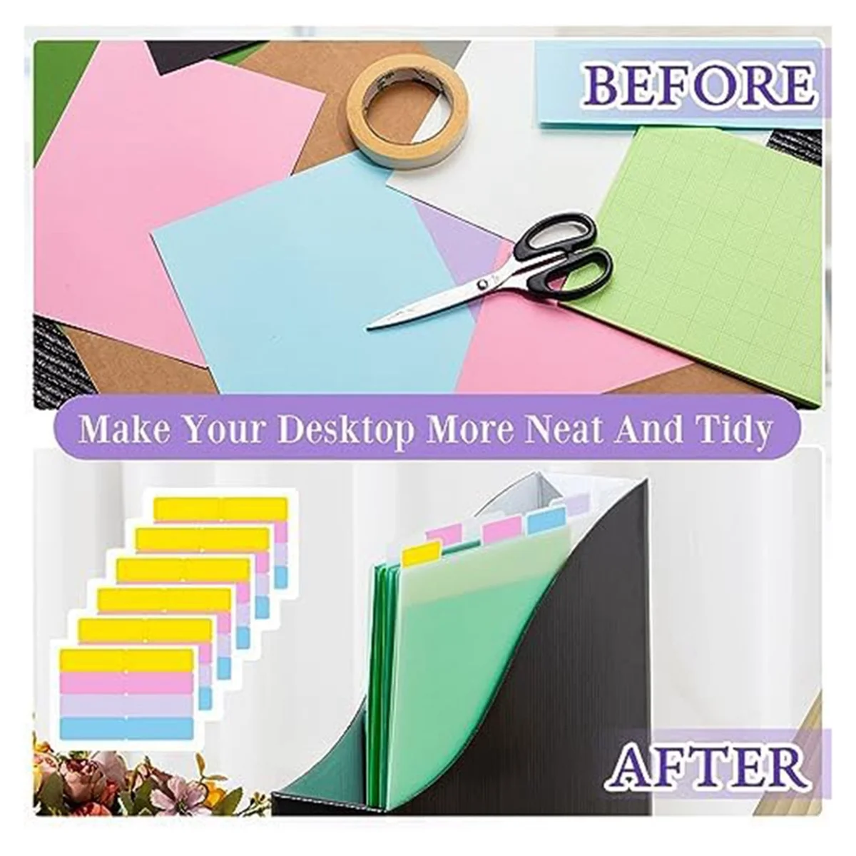 Imagem -06 - Scrapbook Paper Dividers For Dividing Scrapbook Paper Storage Cardstock Table Dividers File Library b 12x12 in