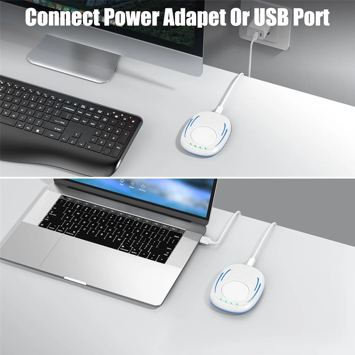 N35R_DU Mouse Mover Undetectable with Timer, Silent Mouse Jiggler, White