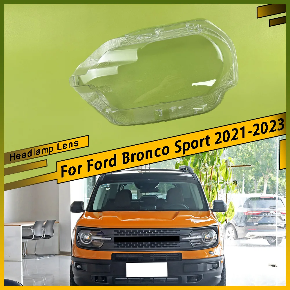 

For Ford Bronco Sport 2021 2022 2023 Car Transparent Housing Front Headlights Lens Shell Cover Glass Lampcover Lampshade