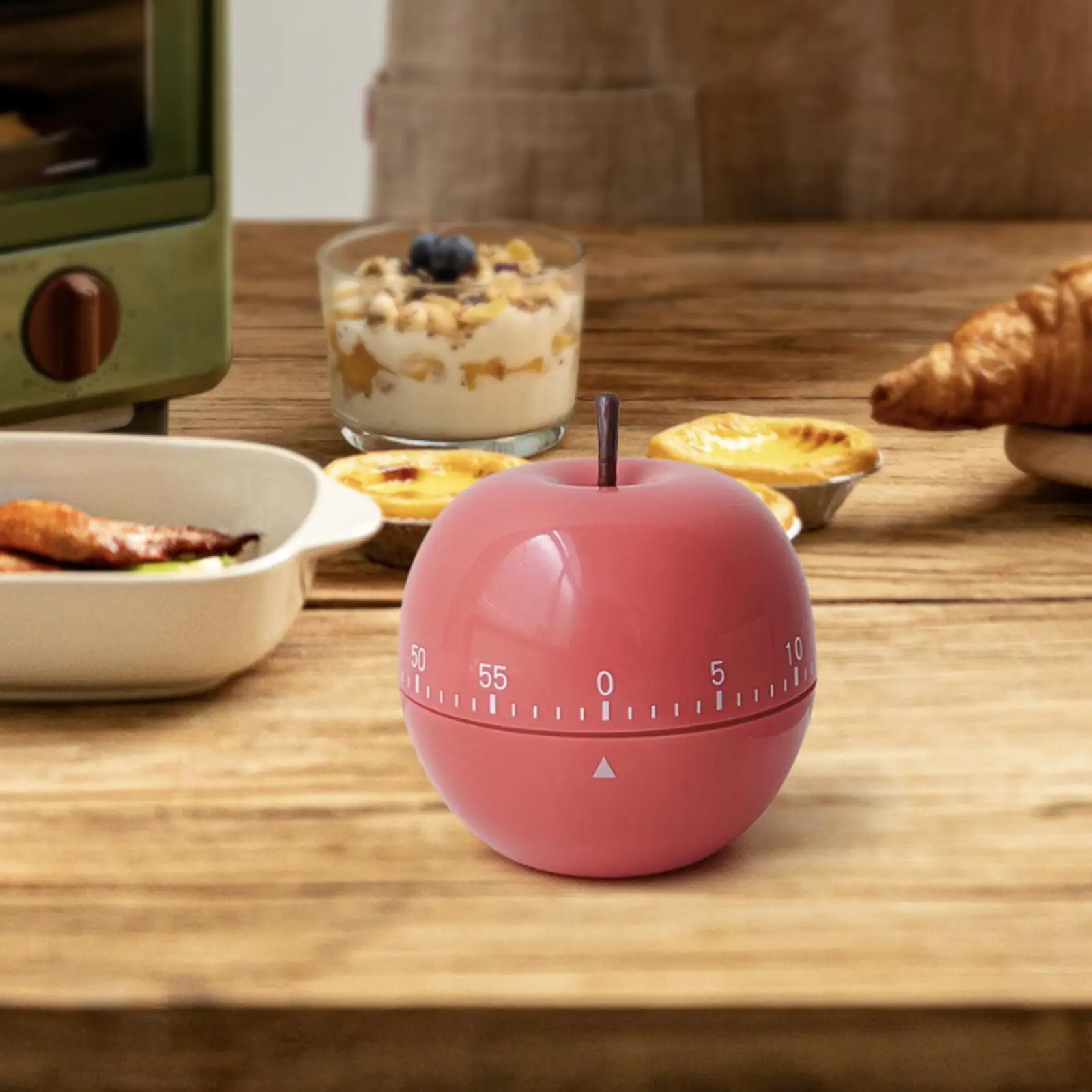 Mechanical Cooking Timer Alarm Clock Cute Easy to Use with Scale Kitchen Gadgets Timing Reminder for Study Baking Work