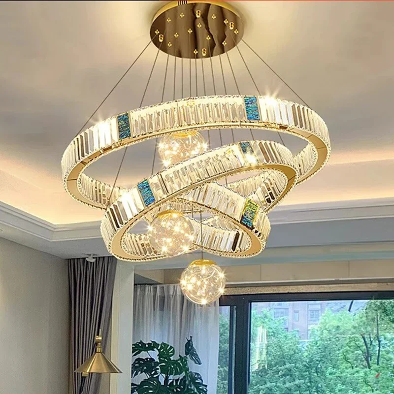 

home decorationPendant lights, luxury crystal living room chandelier, dining room Pendant lamp, ceiling light, indoor lighting