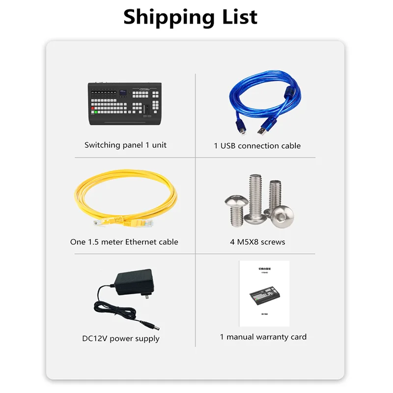 محول فيديو TYST TY-K1700HD، لوحة تحكم محطة تبديل الدليل، دعم التحكم في سلسلة BMD ATEM 1 M/E وبرامج Vmix